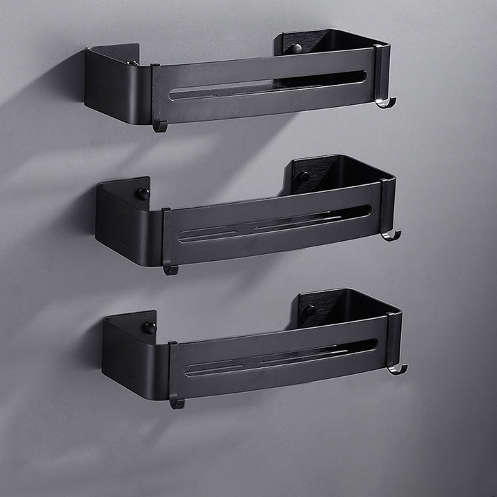 Kalsten | Matt Black Modern Bathroom Accessories Set, Set of 3, Bathroom Shelf