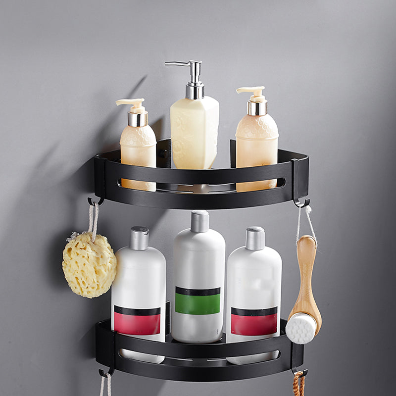 Kalsten | Matt Black Modern Bathroom Accessory Set, Set of 3, Bathroom Shelf