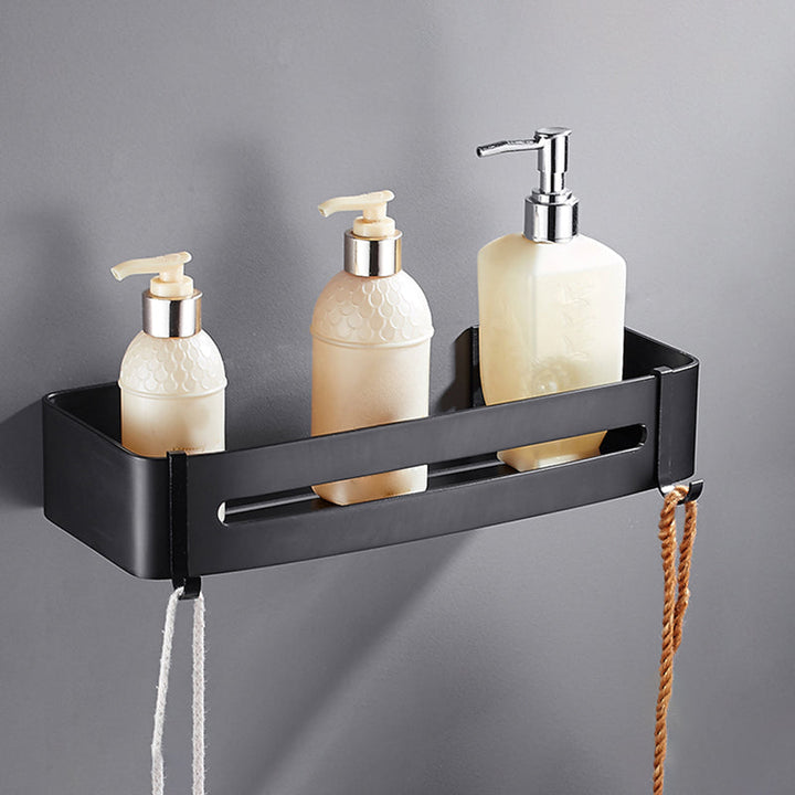 Kalsten | Matt Black Modern Bathroom Accessories Set, Set of 3, Bathroom Shelf