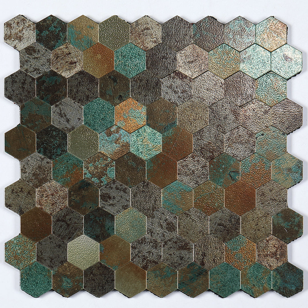 Peel & Stick Metal Mosaic Tiles