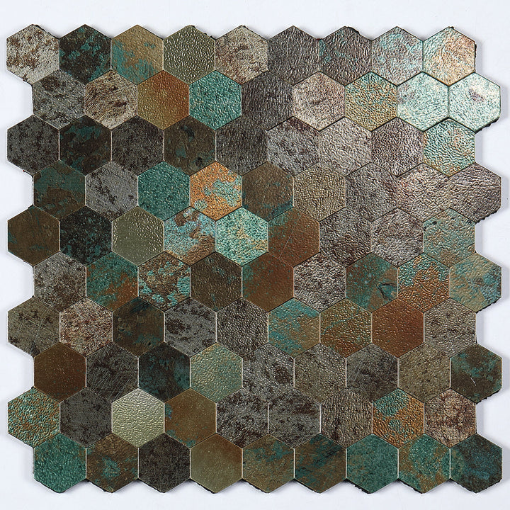 Peel & Stick Metal Mosaic Tiles