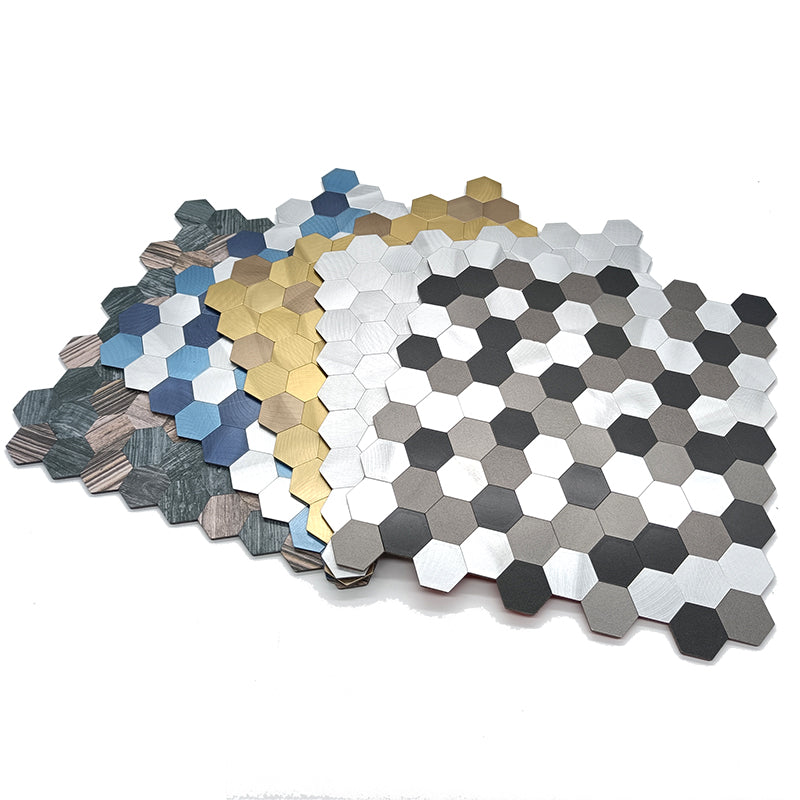 Peel & Stick Metal Mosaic Tiles