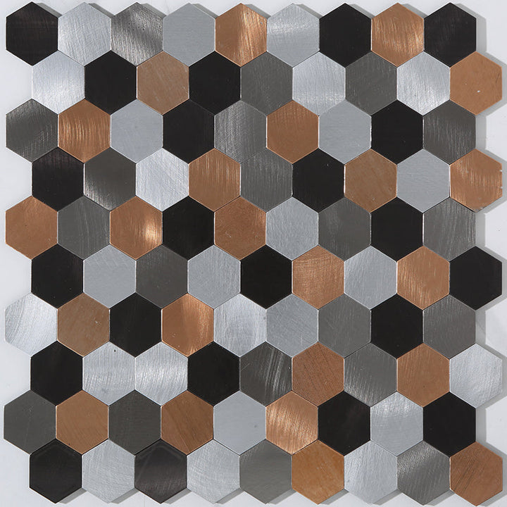 Peel & Stick Metal Mosaic Tiles
