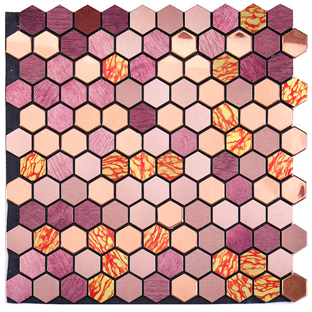 Peel & Stick Metal Mosaic Tiles