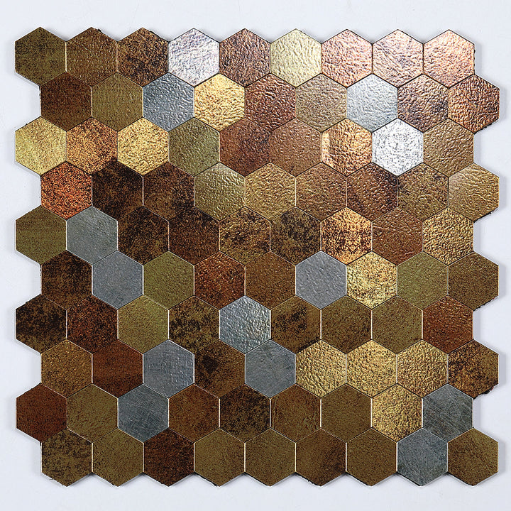 Peel & Stick Metal Mosaic Tiles