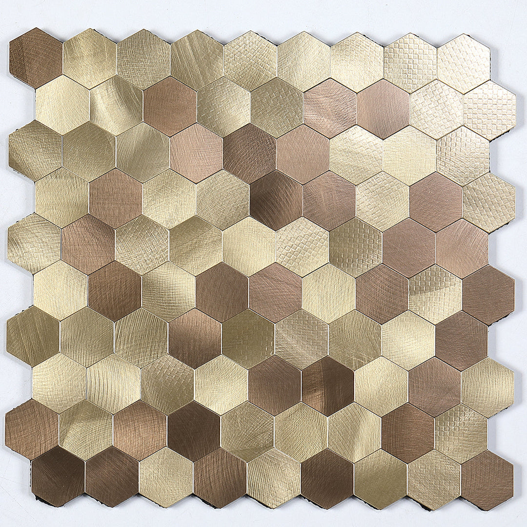 Peel & Stick Metal Mosaic Tiles
