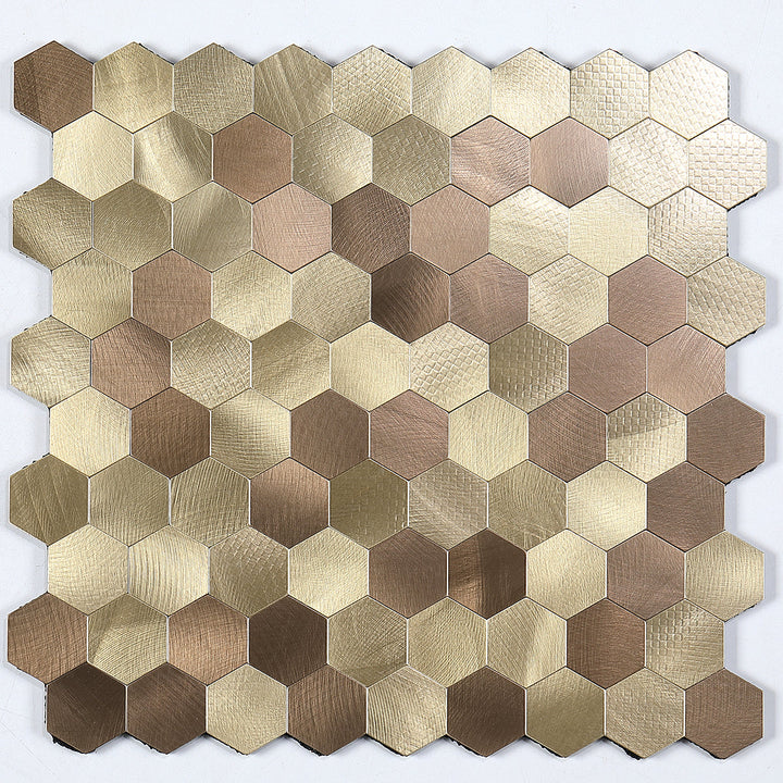 Peel & Stick Metal Mosaic Tiles