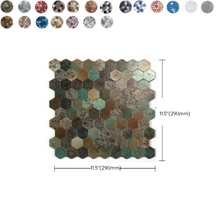 Peel & Stick Metal Mosaic Tiles