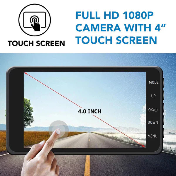 Kalsten |  Front And Rear Dash Cam Dashboard Camera For Car With Night Vision