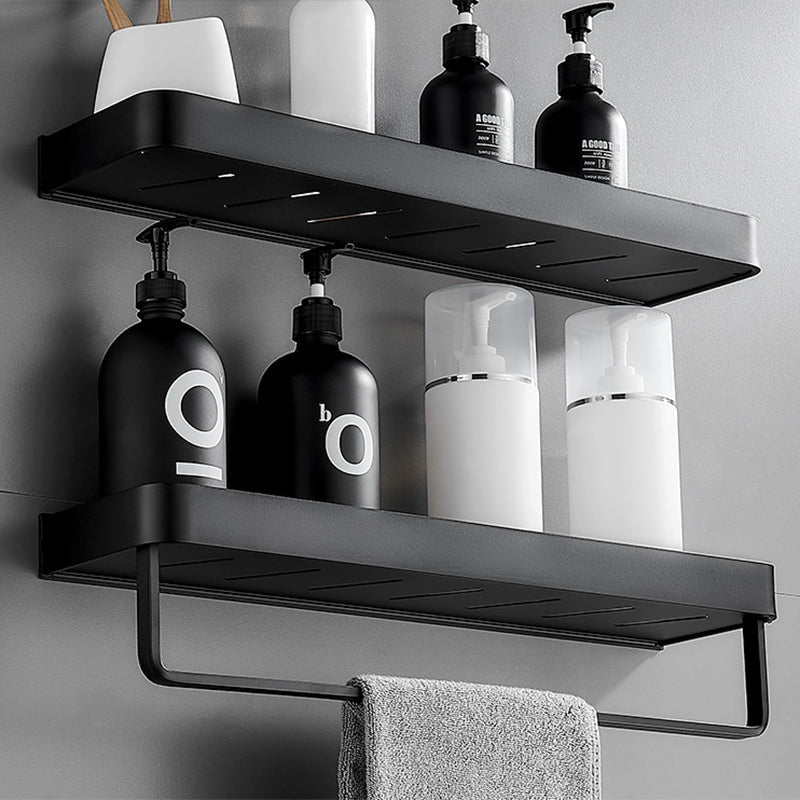 Kalsten | Matt Black Bathroom Set Modern 1/2 - Piece Stainless Steel Bath Rack