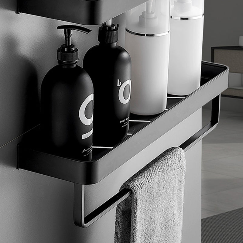 Matt Black Stainless Steel Bathroom Rack