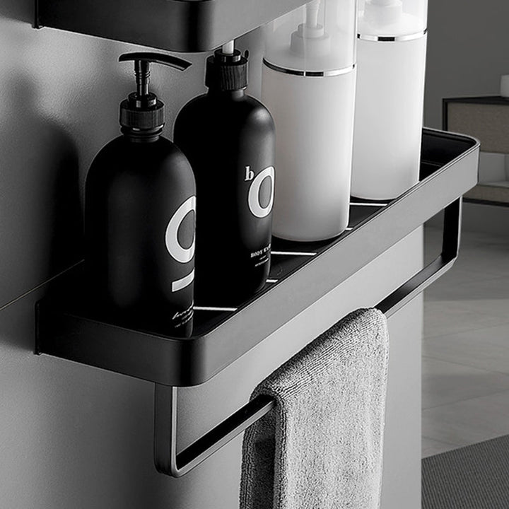 Matt Black Stainless Steel Bathroom Rack