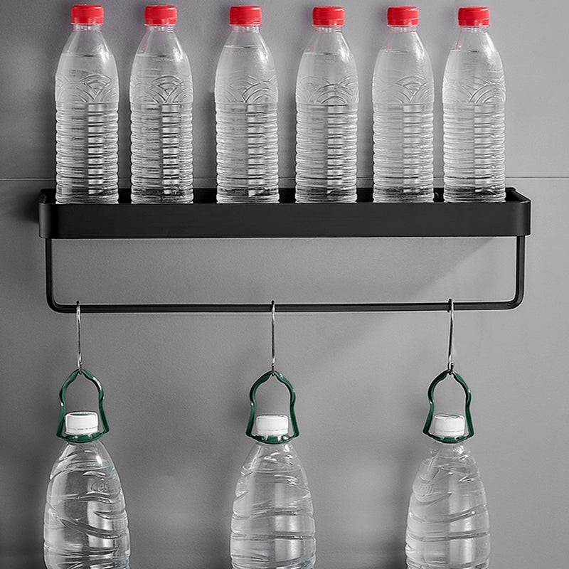 Kalsten | Matt Black Bathroom Set Modern 1/2 - Piece Stainless Steel Bath Rack
