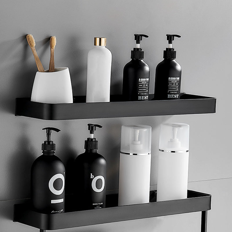 Matt Black Stainless Steel Bathroom Rack