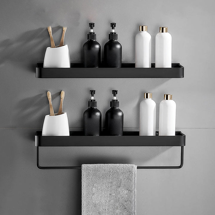 Matt Black Stainless Steel Bathroom Rack