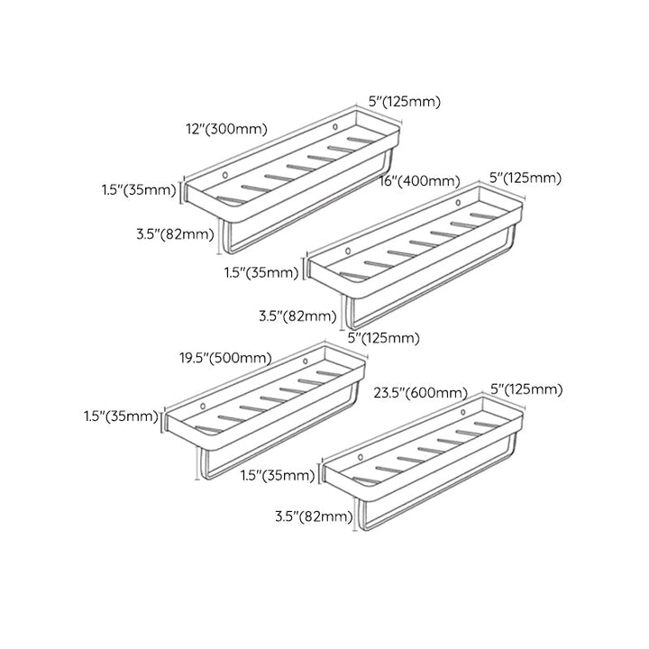 Matt Black Stainless Steel Bathroom Rack