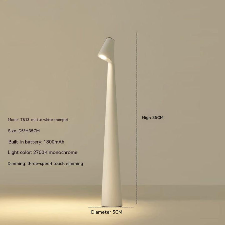 Table Lamp Modern Red Metal LED Light | Noxord