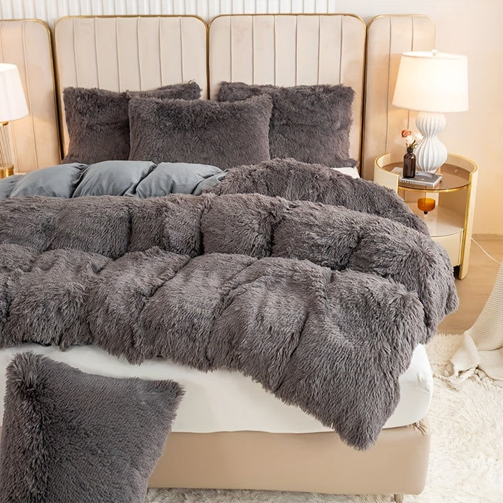 Ultra Soft Plush Duvet Cover Set with Zipper - Luxury & Comfort Kalsten