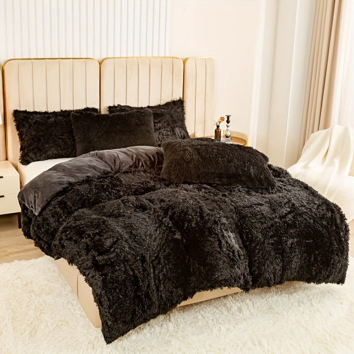 Ultra Soft Plush Duvet Cover Set with Zipper - Luxury & Comfort Kalsten
