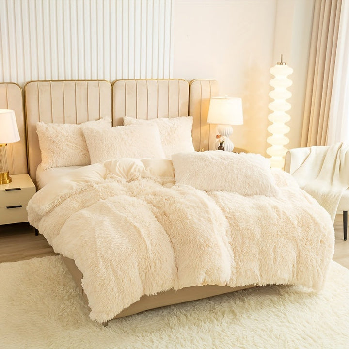Ultra Soft Plush Duvet Cover Set with Zipper - Luxury & Comfort Kalsten