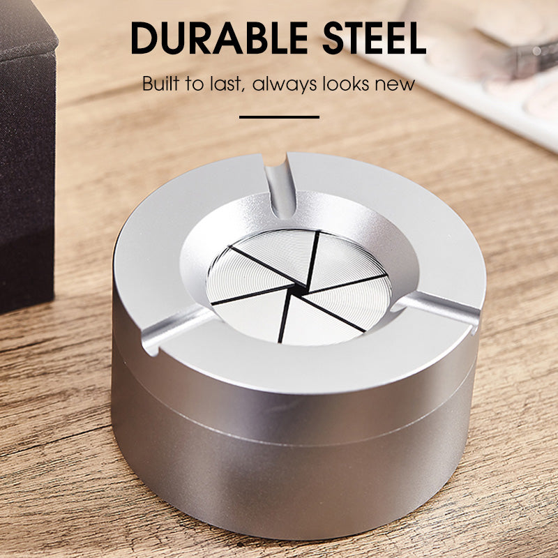 360° Stainless Steel Ashtray with Twist Lid | Kalsten