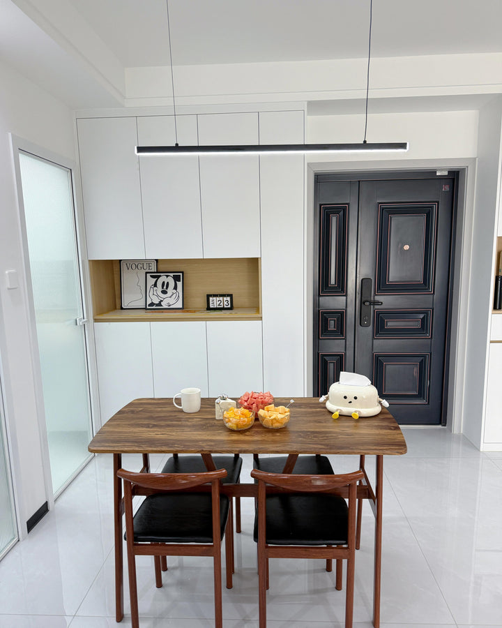 Linear Pendant Light Metal 39 in Adjustable Kitchen Island LED Warm White 3000K-6000K Modern Dining Room Hanging Lamp | Kalsten
