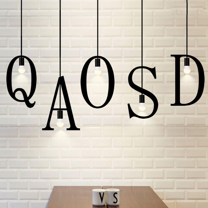 Artistic Letter-Shaped Pendant Light