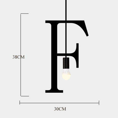 Artistic Letter-Shaped Pendant Light