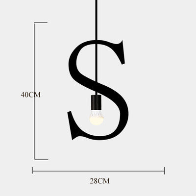 Artistic Letter-Shaped Pendant Light