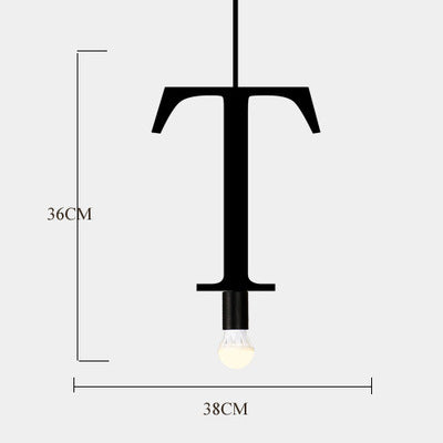 Artistic Letter-Shaped Pendant Light