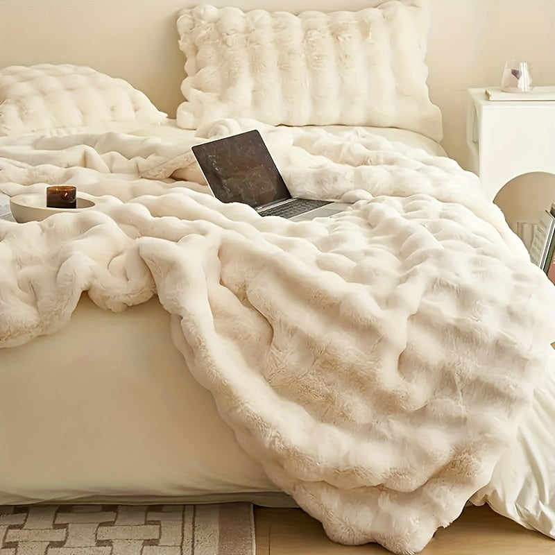 Elegant Rabbit Fleece Blanket - Luxury and Durable Noxord