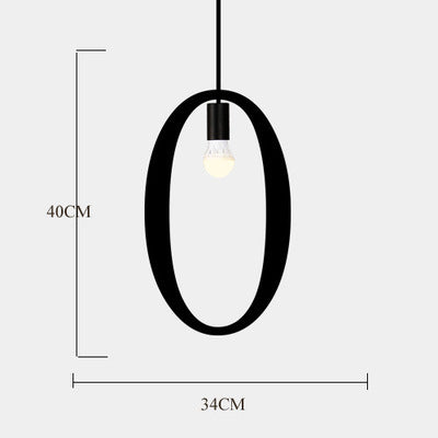 Artistic Letter-Shaped Pendant Light