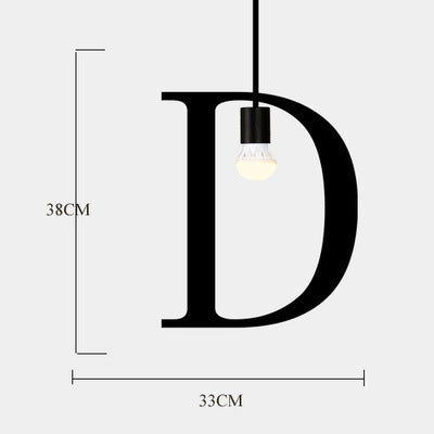 Artistic Letter-Shaped Pendant Light
