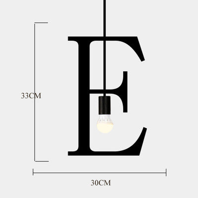 Artistic Letter-Shaped Pendant Light