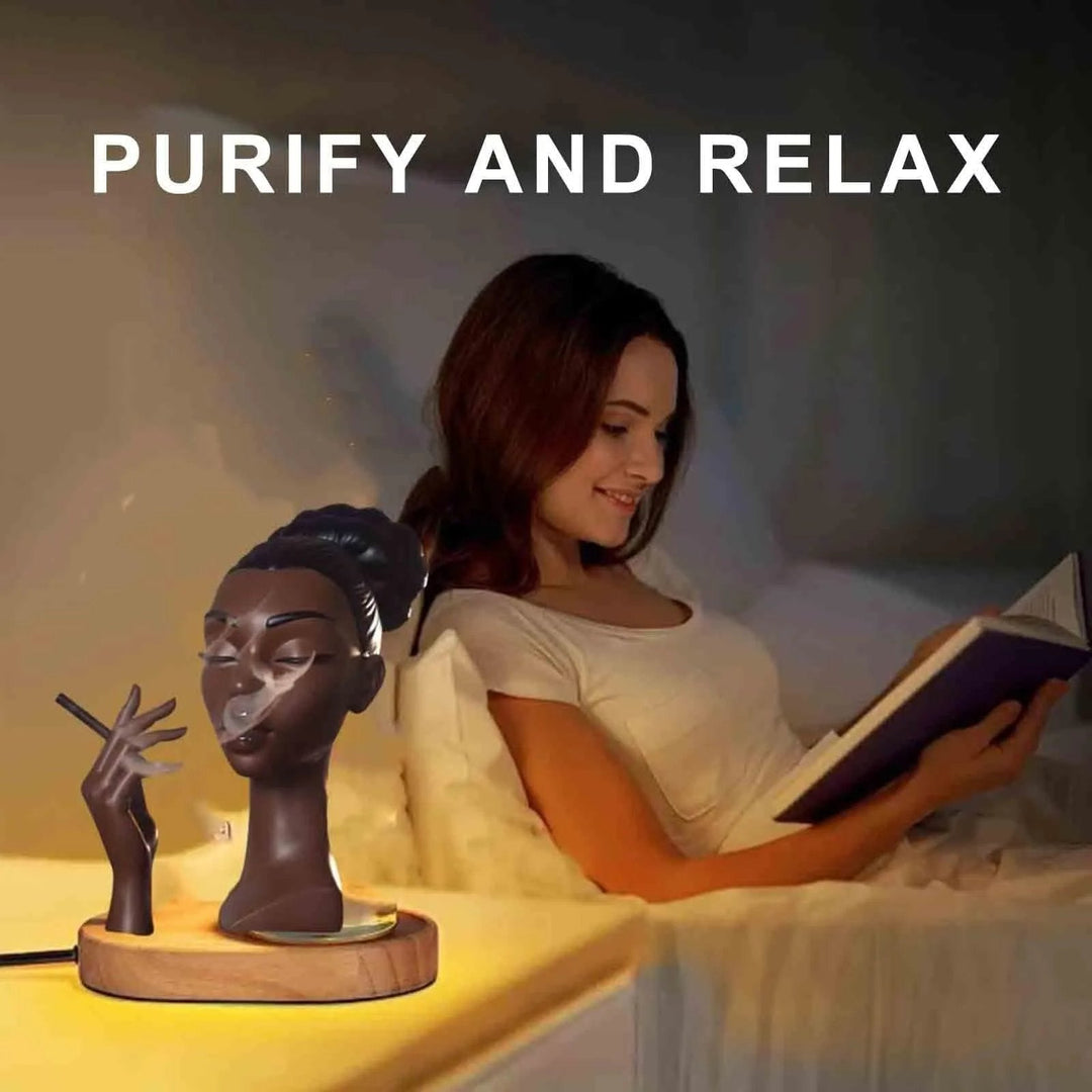 Kalsten | Incense Burner Statue | Artistic Resin Design | Backflow Smoke Effect | 7.8 in