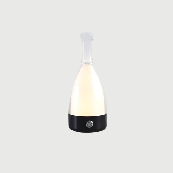Stylish wine bottle table lamp - Rechargeable with dimmable light Kalsten