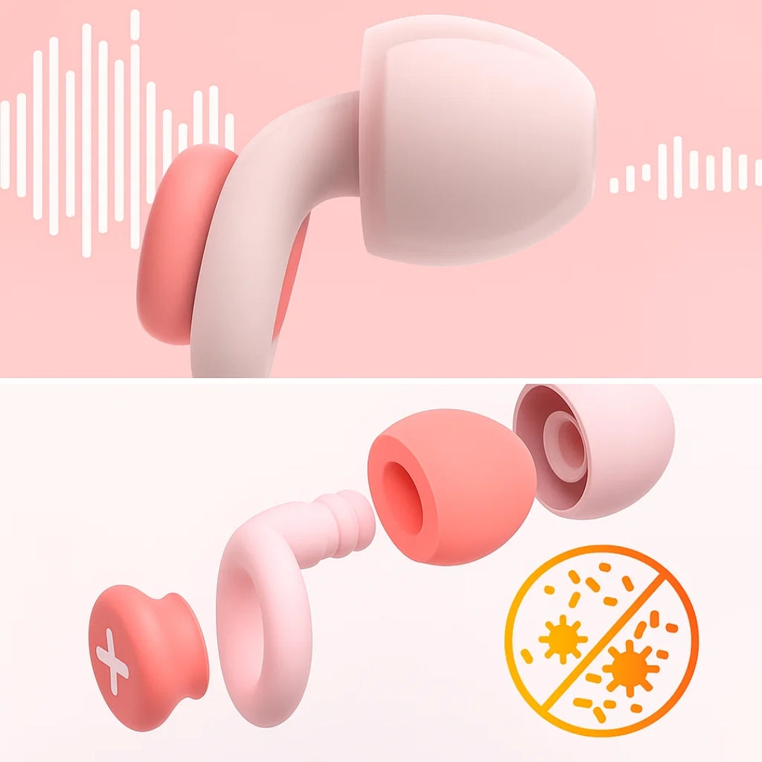 Block Snoring & City Noise – Soft Silicone Fit – Reusable & Hygienic – Ideal for Side Sleepers & Travel Noxord