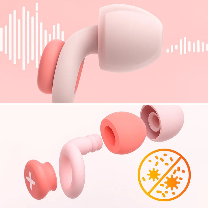 Block Snoring & City Noise – Soft Silicone Fit – Reusable & Hygienic – Ideal for Side Sleepers & Travel Noxord