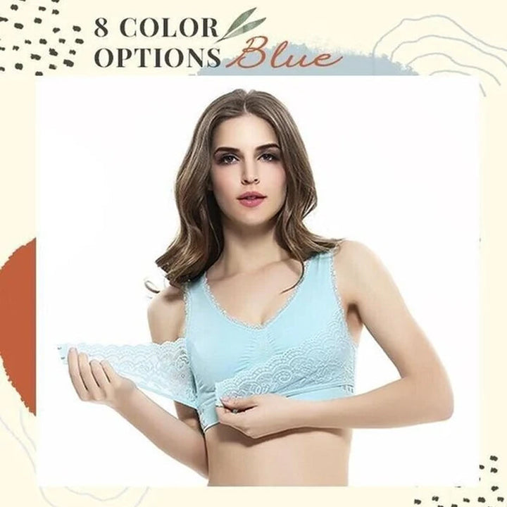 Kalsten | Front Cross-Side Buckle Lace Bra