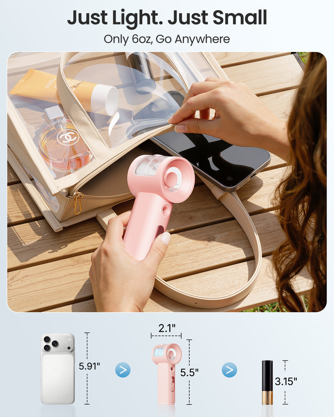 Portable Misting Fan - 5-Speed High-Power Handheld Fan | Kalsten