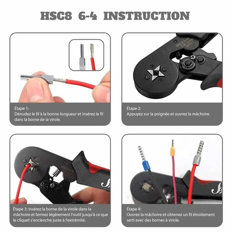 End sleeves crimping tool set with cable lugs | Kalsten