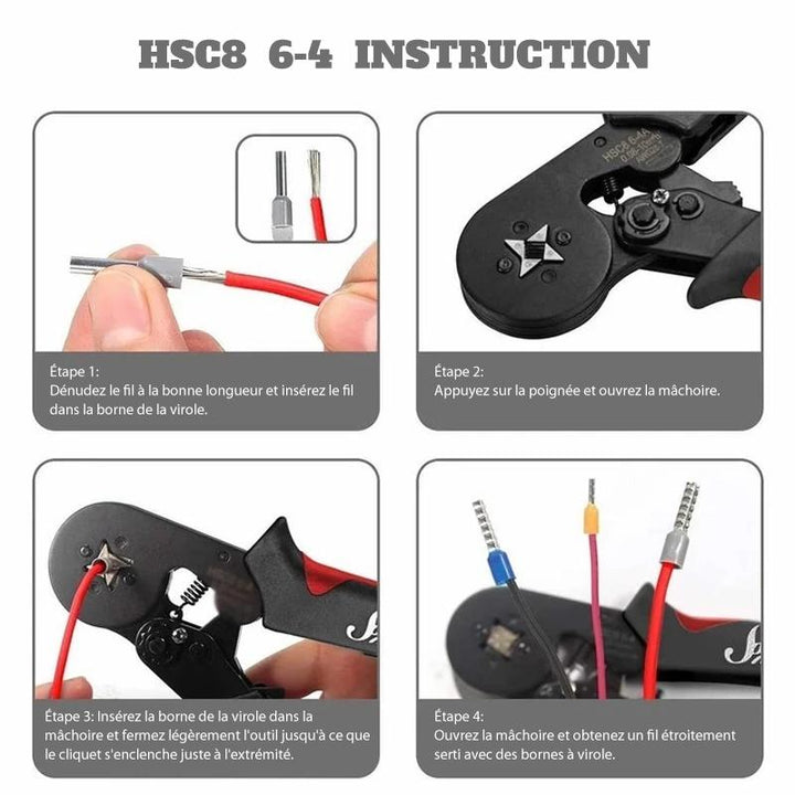 End sleeves crimping tool set with cable lugs | Kalsten