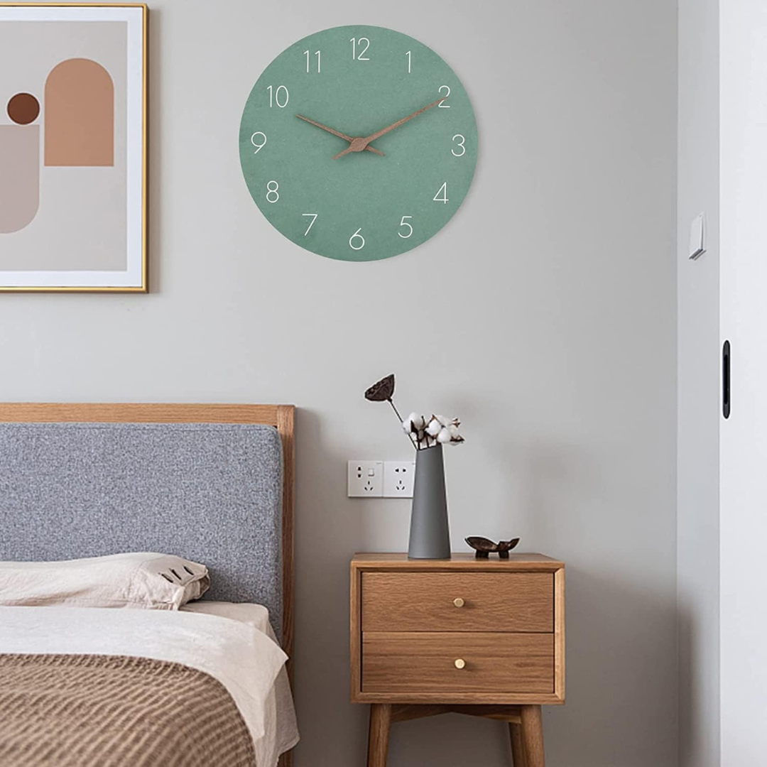 Large Wooden Wall Clock – Minimalist Design with Silent Movement | Kalsten