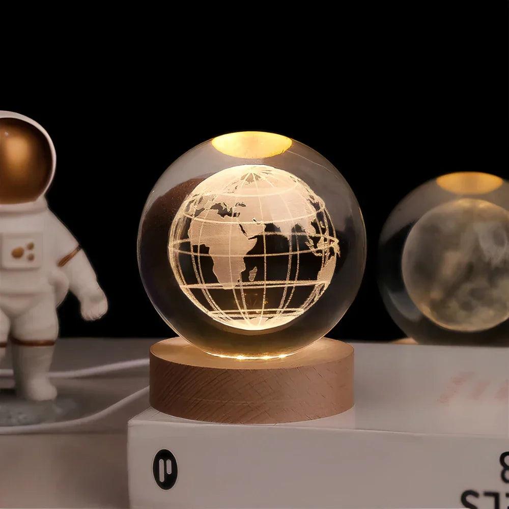 3D Crystal Ball LED Night Light