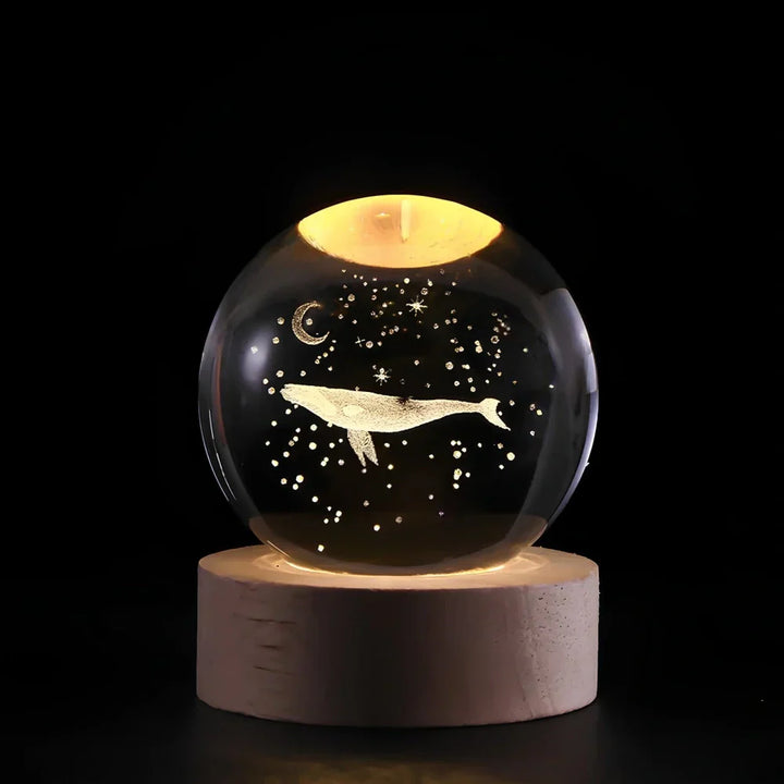 3D Crystal Ball LED Night Light Noxord
