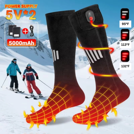 Kalsten | Rechargeable USB Heated Socks with Electric Thermal Warming for Cold Weather