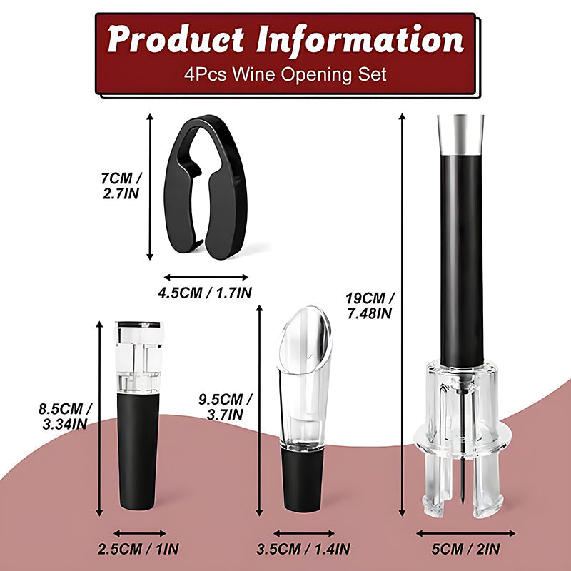 Kalsten | Air Pump Corkscrew Set for Cork Removal