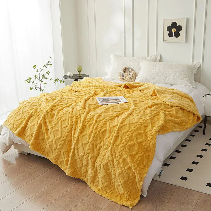 Luxury Lambswool Blanket for Bedroom Kalsten