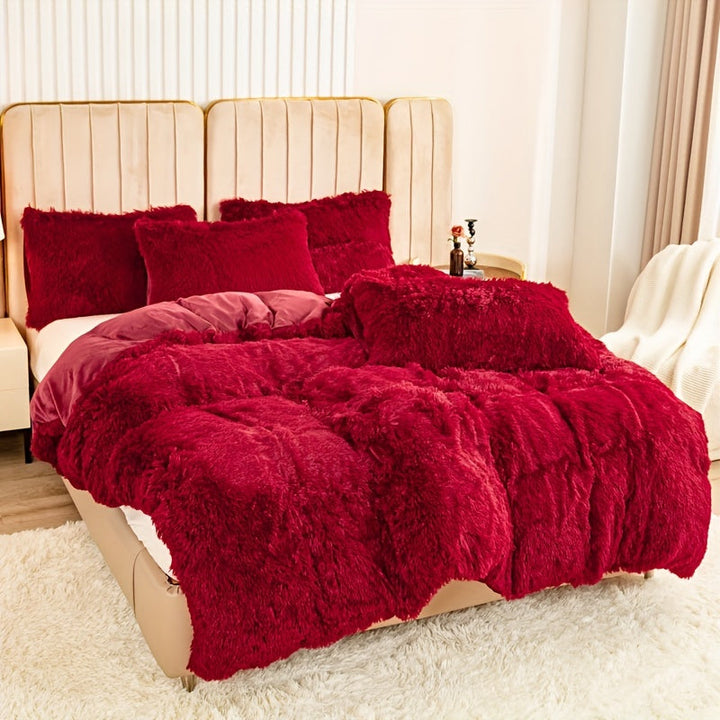Ultra Soft Plush Duvet Cover Set with Zipper - Luxury & Comfort Kalsten