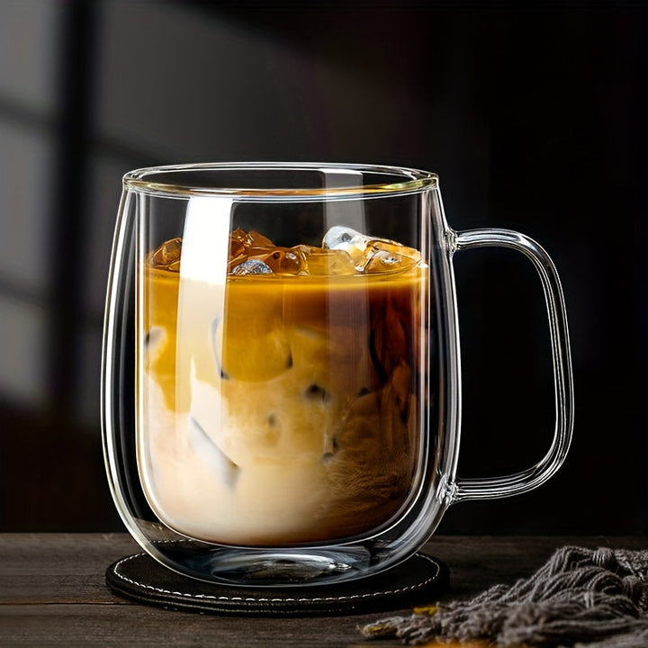 ThermoSip Double-Walled Glass Mug – Borosilicate Glass, Heat Resistant & Elegant | Kalsten